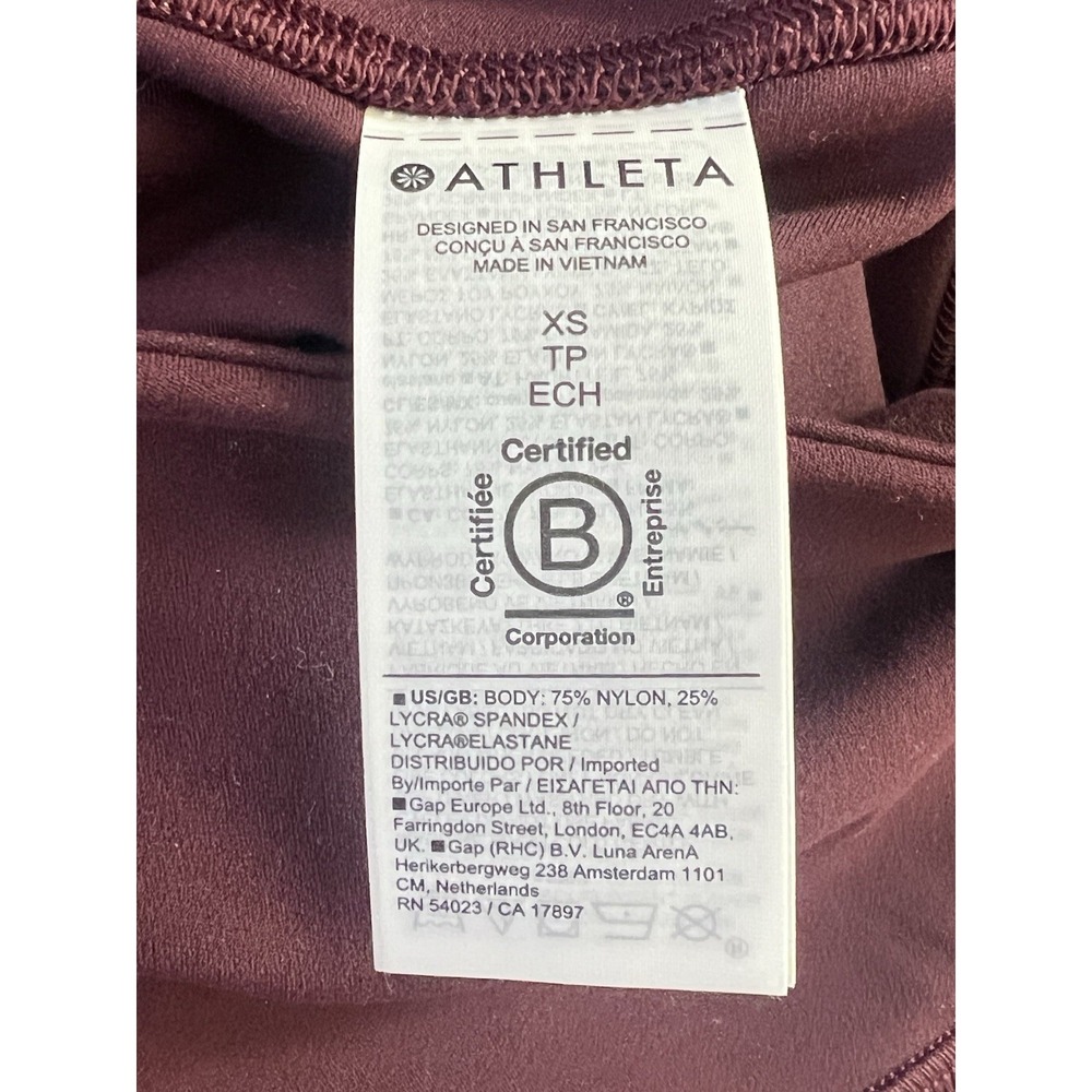 NWT Athleta Elation Ultra High Rise Flare Pant Spiced Cabernet Size XS‎ 981680 - Picture 6 of 7
